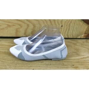New Skechers Shoes Womens 7.5 Cleo Wham Ballet Flats White Gray Casual Slip On